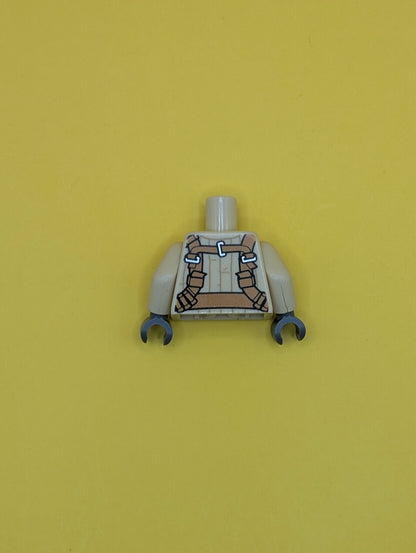 Torso SW Mandarin Collar, Dark Orange Utility Belts Pattern (SW Resistance Trooper) / Tan Arms / Dark Bluish Gray Hands 973pb2224c01 Lego