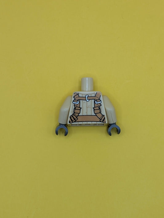 Torso SW Mandarin Collar, Dark Orange Utility Belts Pattern (SW Resistance Trooper) / Tan Arms / Dark Bluish Gray Hands 973pb2224c01 Lego