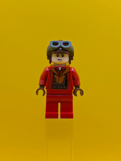 Naboo Fighter Pilot sw0340 Red Jumpsuit Star Wars Minifigure Lego