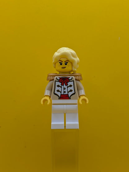 Camilla idea228 Admiral's Daughter, Tan Coat, White Legs, Pearl Gold Epaulettes Lego Ideas Minifigure