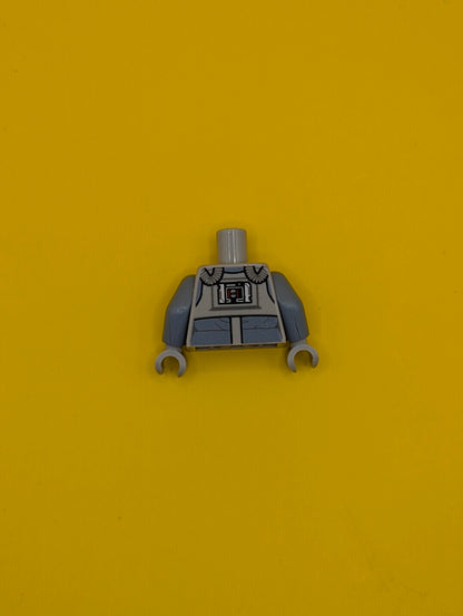 Torso SW AT-AT Driver with Sand Blue Jumpsuit, Bib with Breathing Apparatus and Pipes on Back Pattern / Sand Blue Arms / Light Bluish Gray Hands 973pb1785c01 Lego