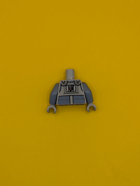 Torso SW AT-AT Driver with Sand Blue Jumpsuit, Bib with Breathing Apparatus and Pipes on Back Pattern / Sand Blue Arms / Light Bluish Gray Hands 973pb1785c01 Lego