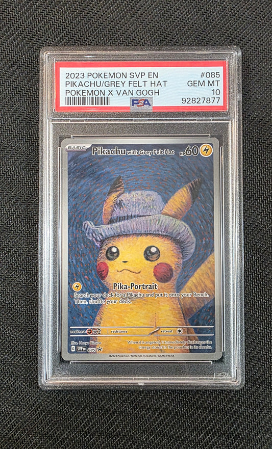 #085 Pikachu With Grey Felt Hat PSA 10