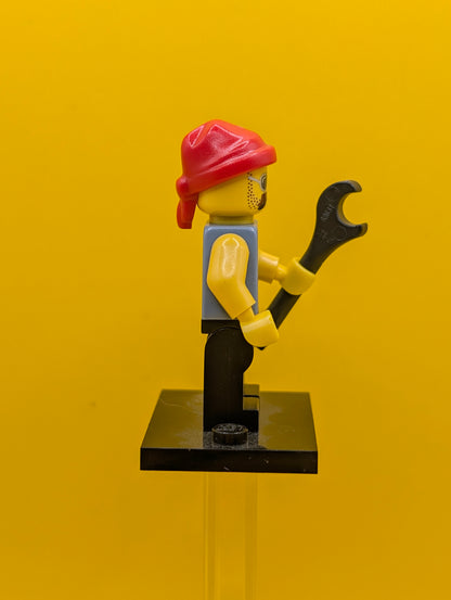 Motorcycle Mechanic col10-16 Series 10 (Complete Set with Stand and Accessories) Cmf Lego Minifigure