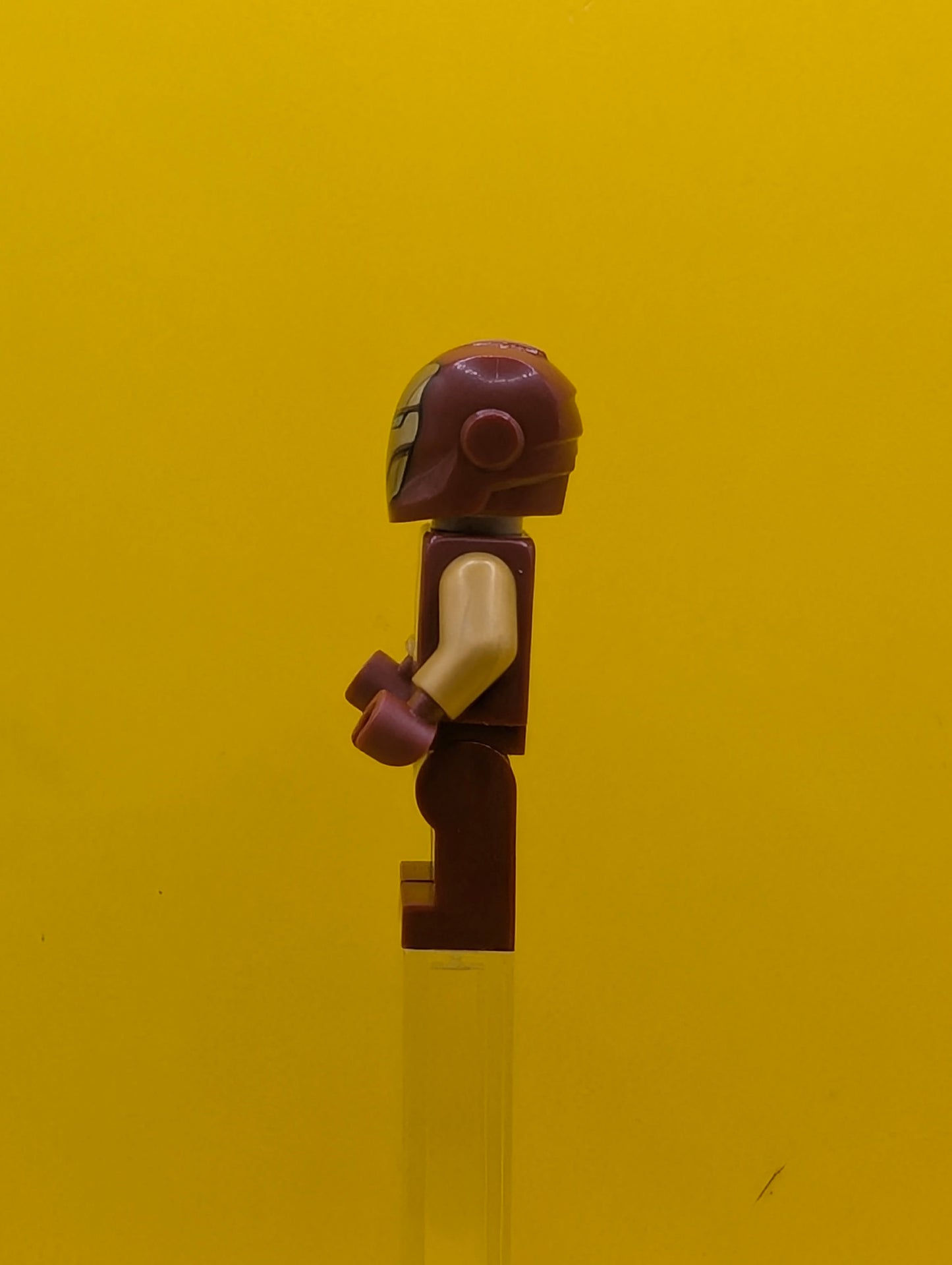 Iron Man sh0981 Dark Red and Gold Armor, Round Arc Reactor, Pearl Gold Arms, Hair Marvel Lego Minifigure