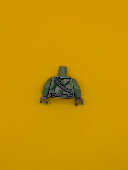 Torso SW Camouflage Pattern Weapon and Ammunition Belts Pattern / Sand Green Arms / Dark Bluish Gray Hands 973pb0582c01 Lego