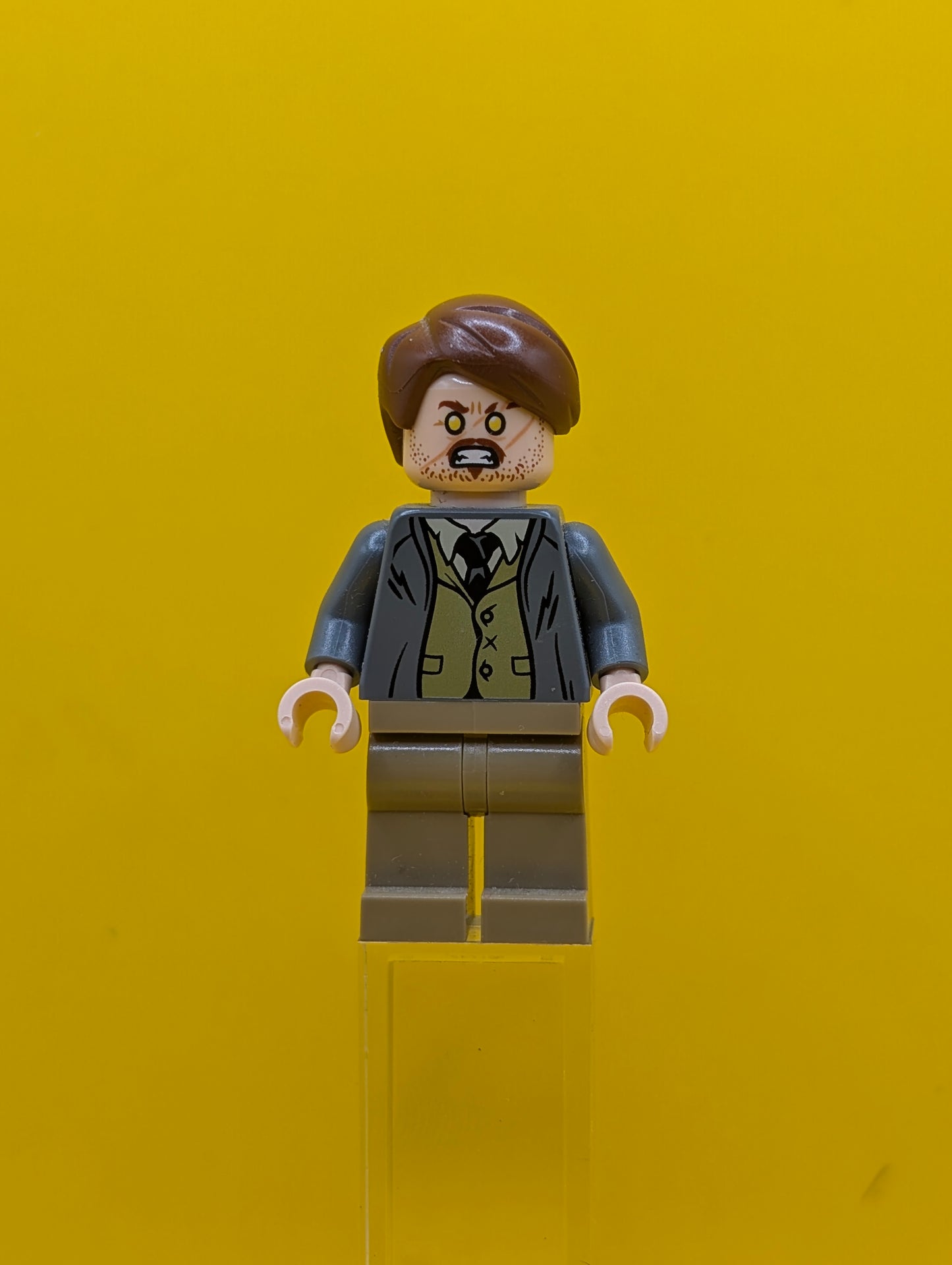 Professor Remus Lupin  hp157 Dark Bluish Gray Jacket, Olive Green Vest Harry Potter Lego Minifigure