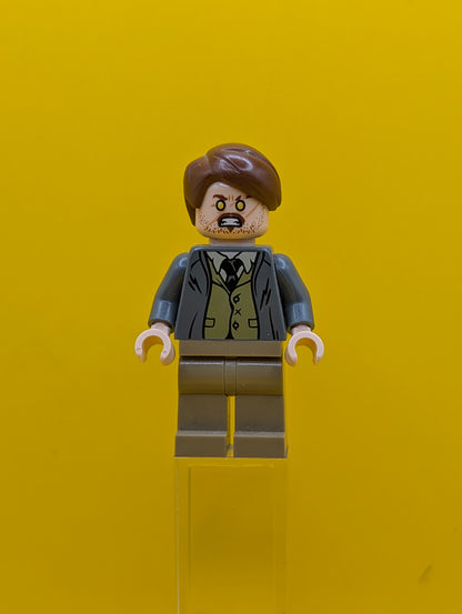Professor Remus Lupin  hp157 Dark Bluish Gray Jacket, Olive Green Vest Harry Potter Lego Minifigure