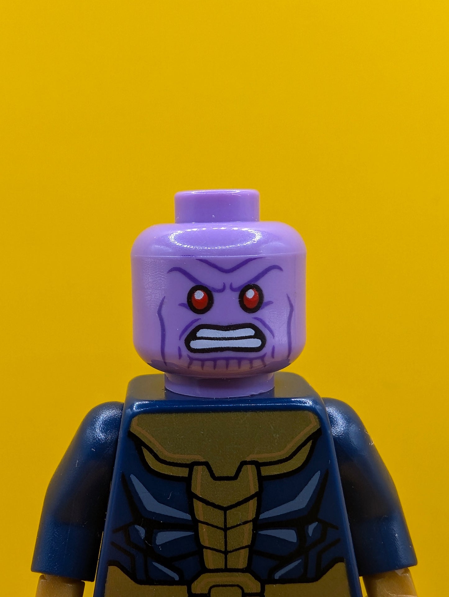 Thanos sh0613 Dark Blue Legs Printed Dark Blue Arms Pearl Gold Helmet Minifigure Lego