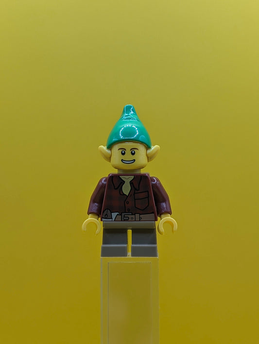 Elf hol050 Dark Red Flannel Shirt Holiday Minifigure Lego