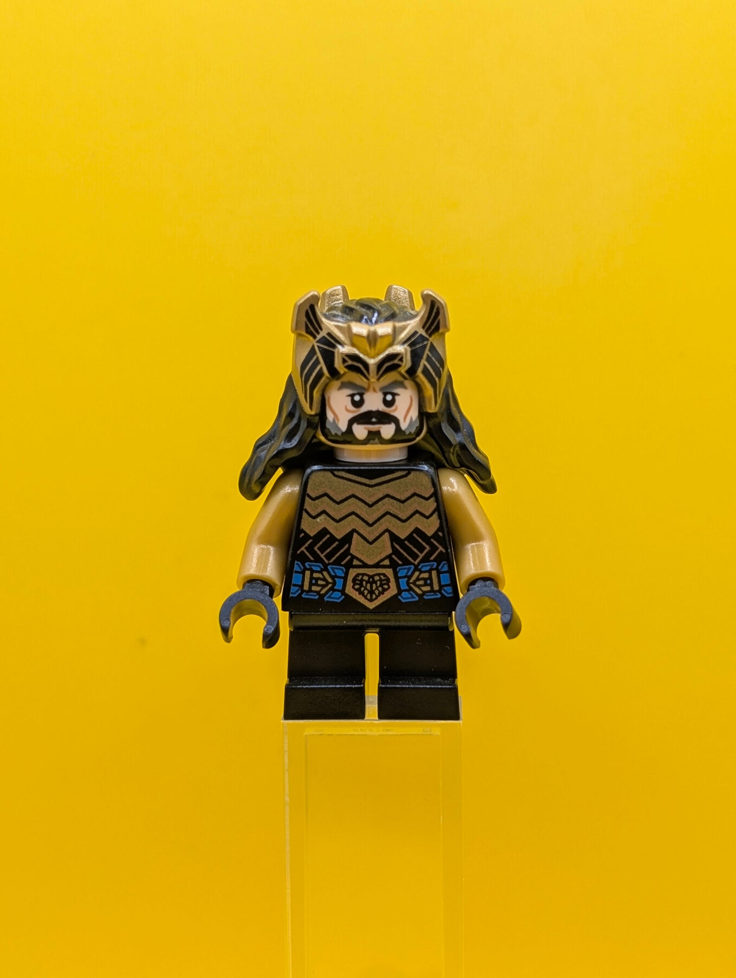 Thorin Oakenshield lor106 Gold Armor and Crown Lord of the Rings Lego Minifigure