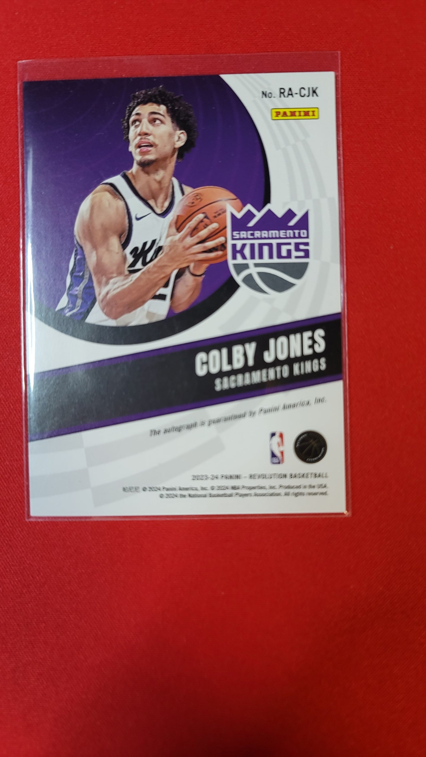 Colby Jones RA-CJK Auto Sacramento Kings 2024 Panini Revolution Basketball