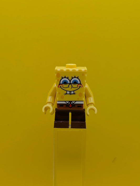 SpongeBob bob019 Smile with Squint Spongebob SquarePants Lego Minifigure