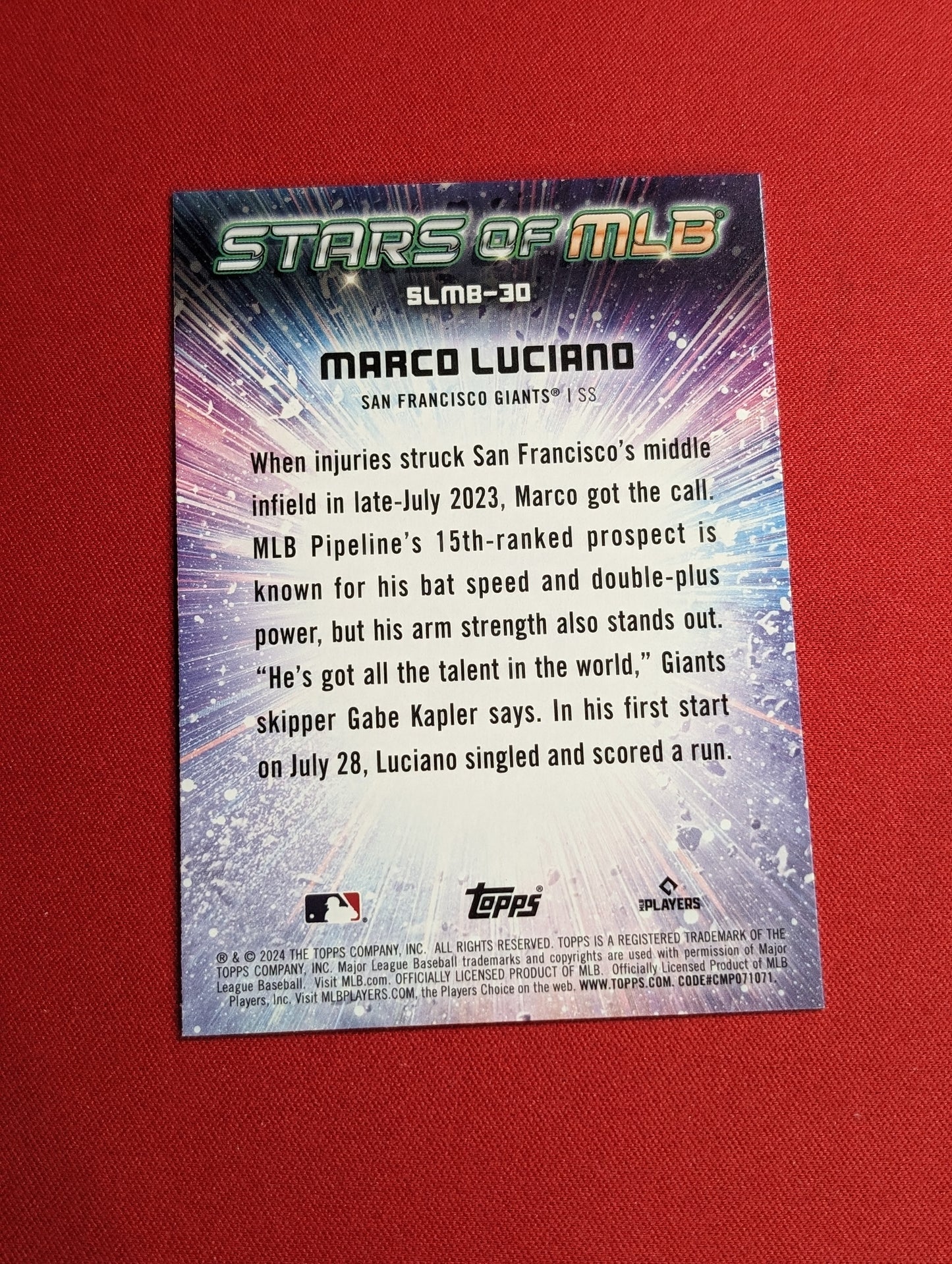 Marco Luciano #SLMB-30