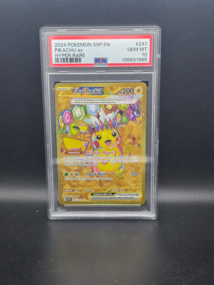 #247/191 Pikachu Ex Surging Sparks PSA 10