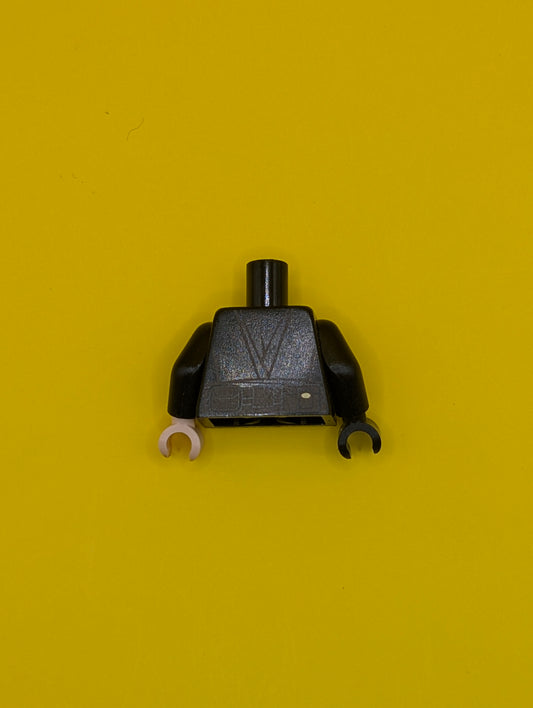 Torso SW Jedi Robe, Dark Brown Belt with Pouches, Silver Buckle, Reddish Brown Shirt Pattern / Black Arms / Light Nougat Hand Left / Black Hand Right 973pb1058c01 Lego